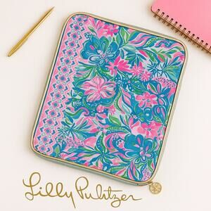 Lilly Pulitzer Pink and Blue Floral Tablet Laptop‎ Sleeve